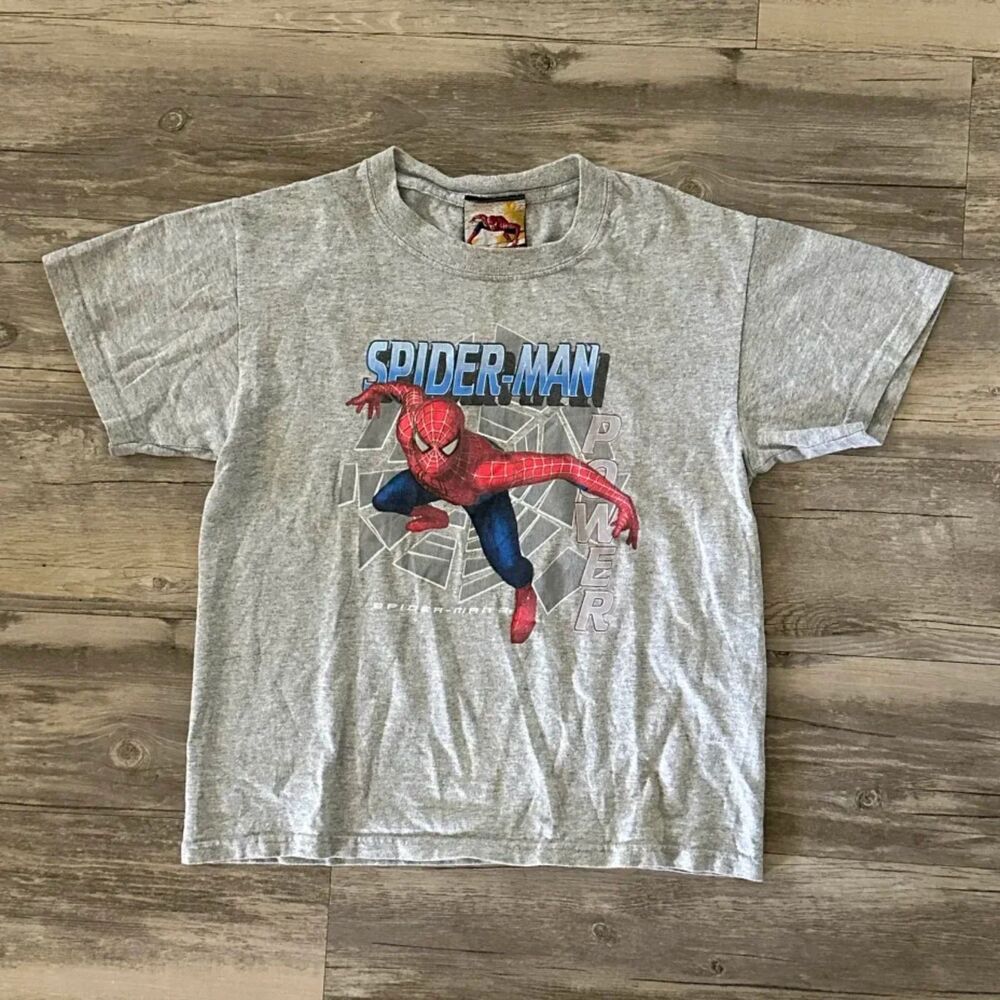 Vintage 2004 Spiderman-2 Movie Promo T-Shirt Size L Youth